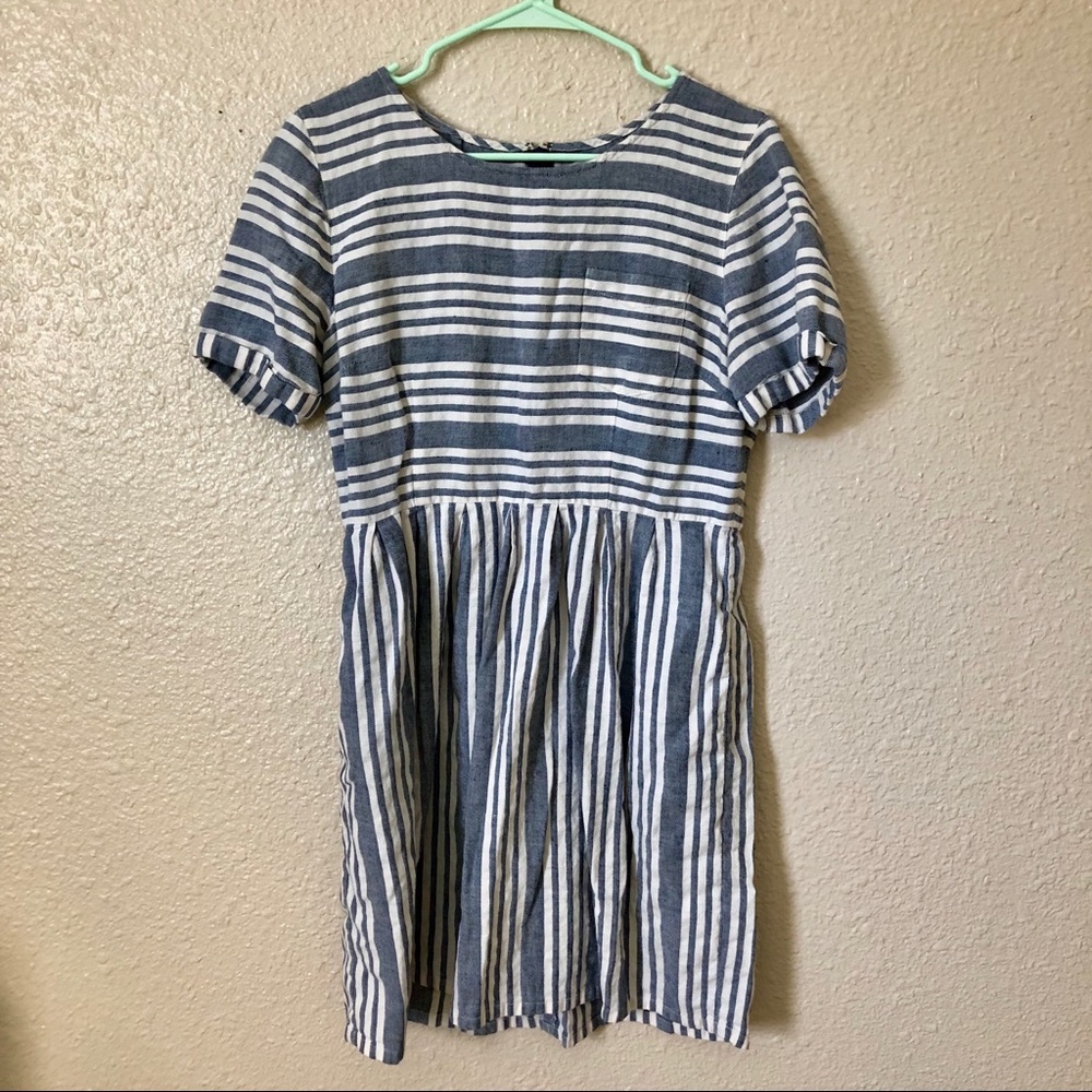 Madewell striped dress with pockets